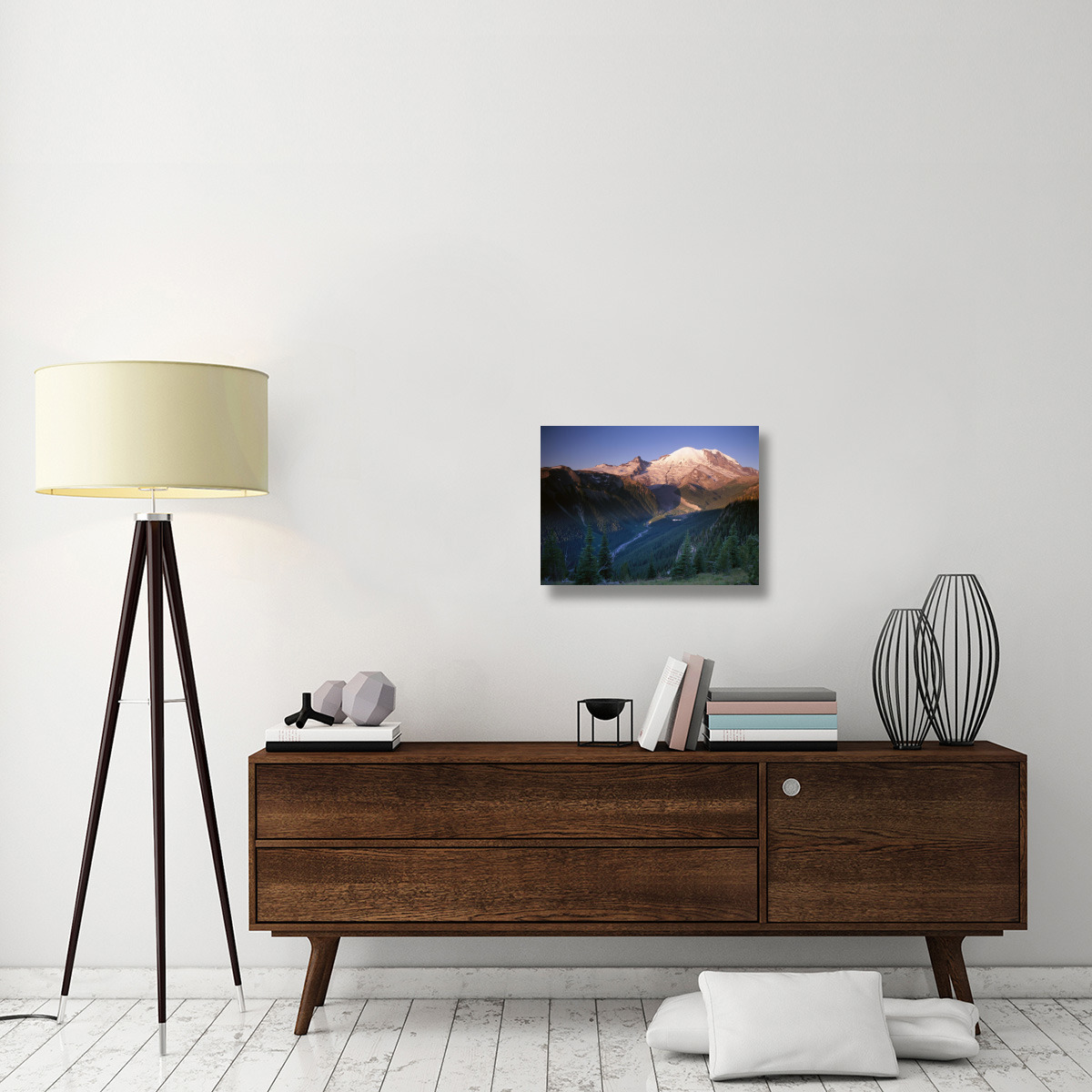 Mt Rainier seen at sunrise, Mt Rainier National Park, Washington-Canvas Art-24&quotx18"