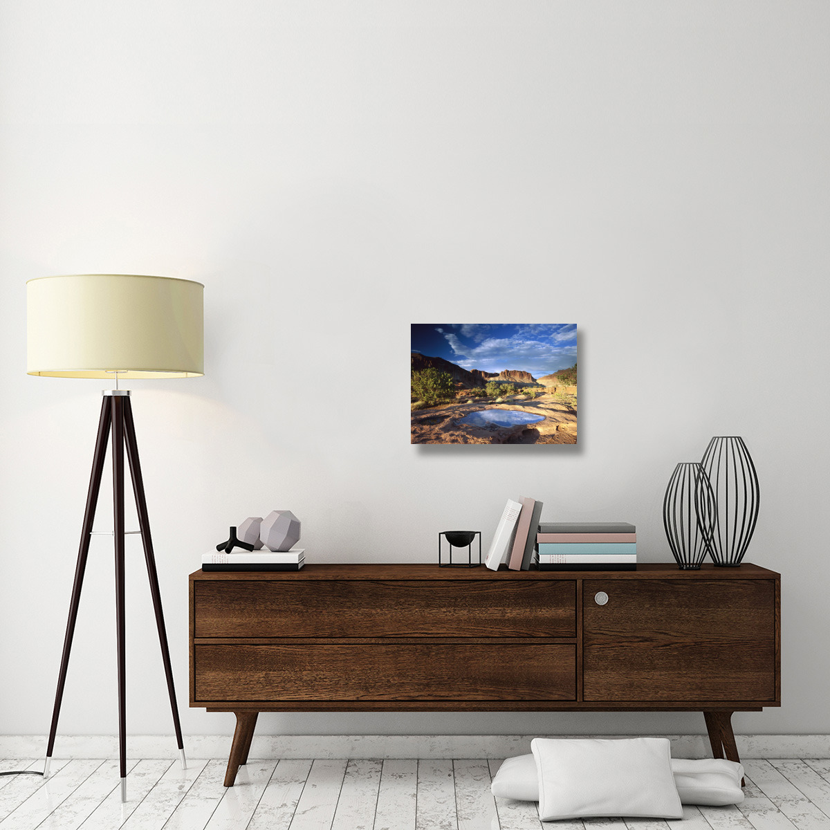 Water pothole at Panorama Point, Capitol Reef National Park, Utah-Canvas Art-24&quotx18"