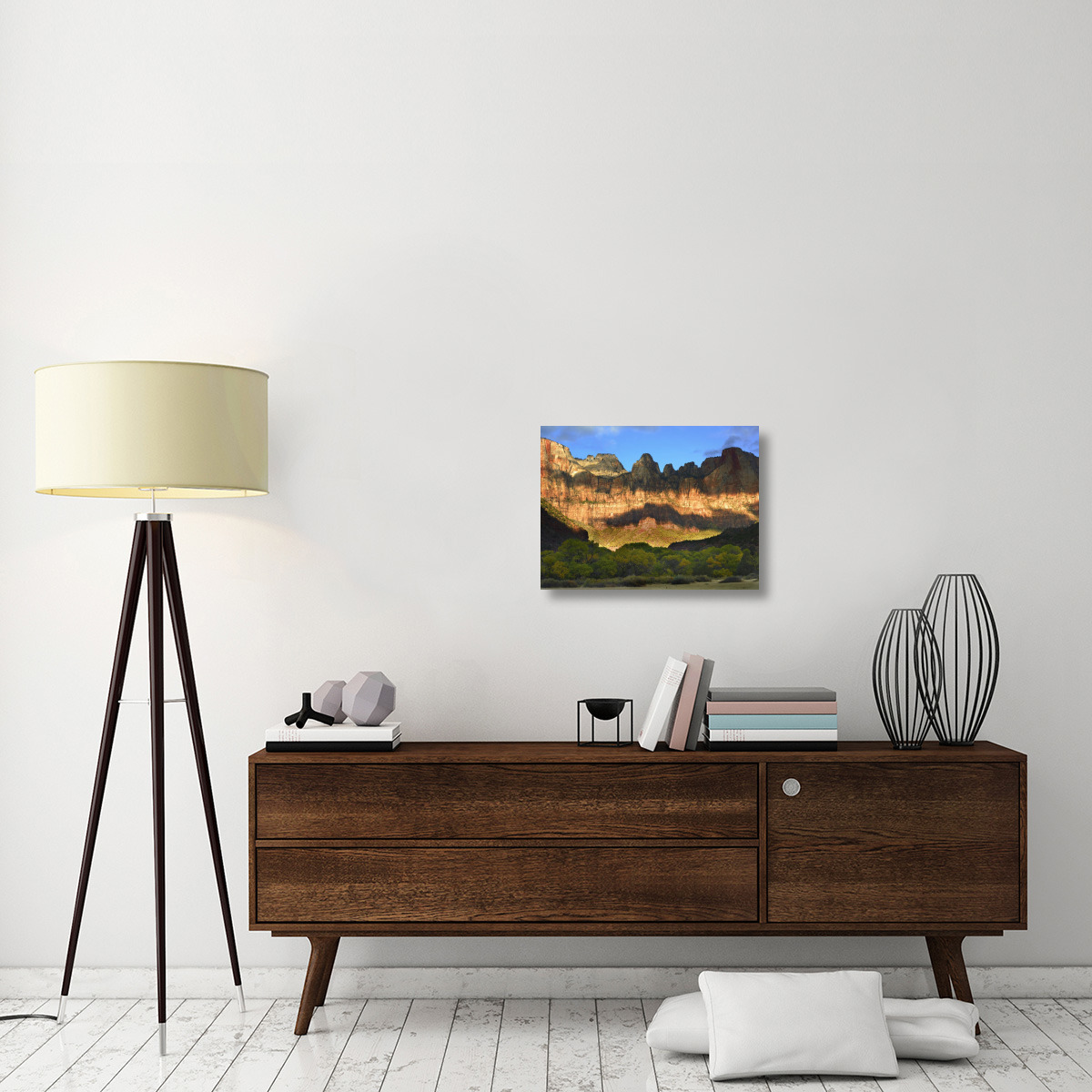 Towers of the Virgin with cloud shadows, Zion National Park, Utah-Canvas Art-24&quotx18"