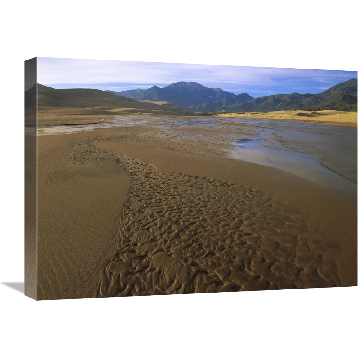 Patterns in stream bed, Great Sand Dunes National Monument, Colorado-Canvas Art-24&quotx18"