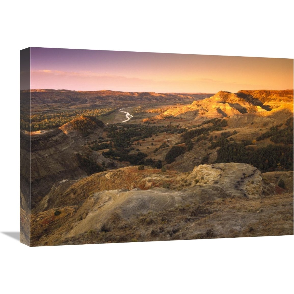 Little Missouri River, Theodore Roosevelt National Park, North Dakota-Canvas Art-24&quotx18"