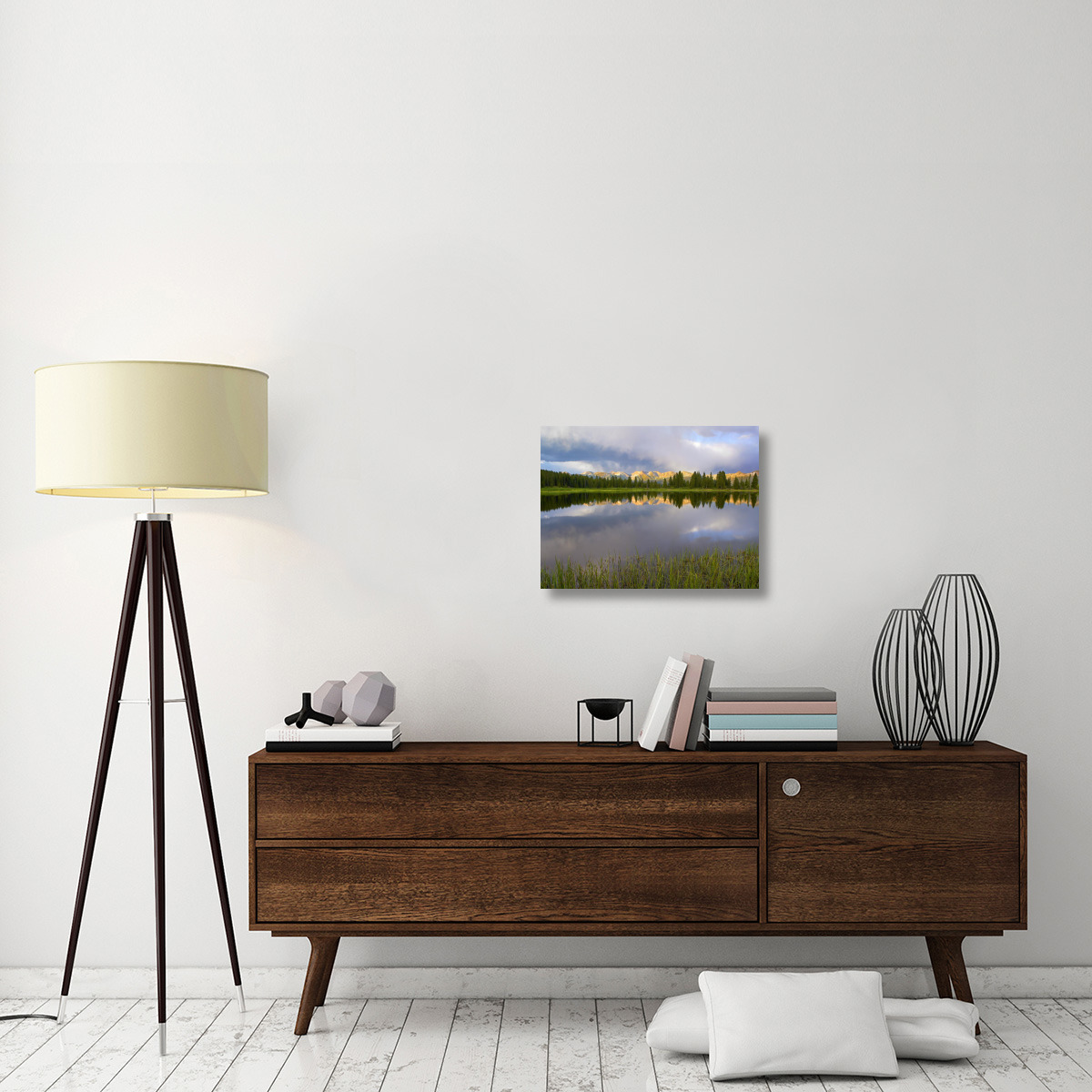Mountains in the Weminuche Wilderness reflected in Molas Lake, Colorado-Canvas Art-24&quotx18"