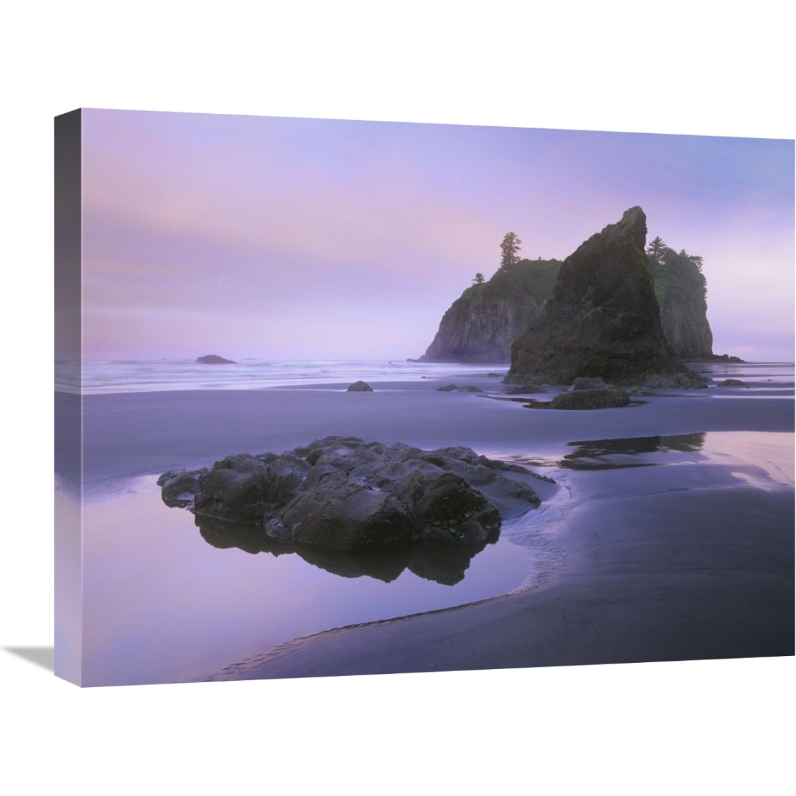 Ruby Beach with seastacks and boulders, Olympic National Park, Washington-Canvas Art-24&quotx18"