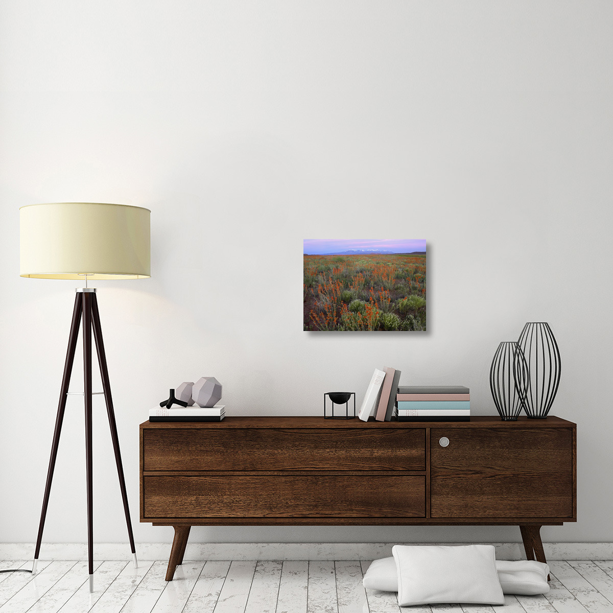La Sal Mountains and Globemallows Salt Valley, Arches National Park, Utah-Canvas Art-24&quotx18"