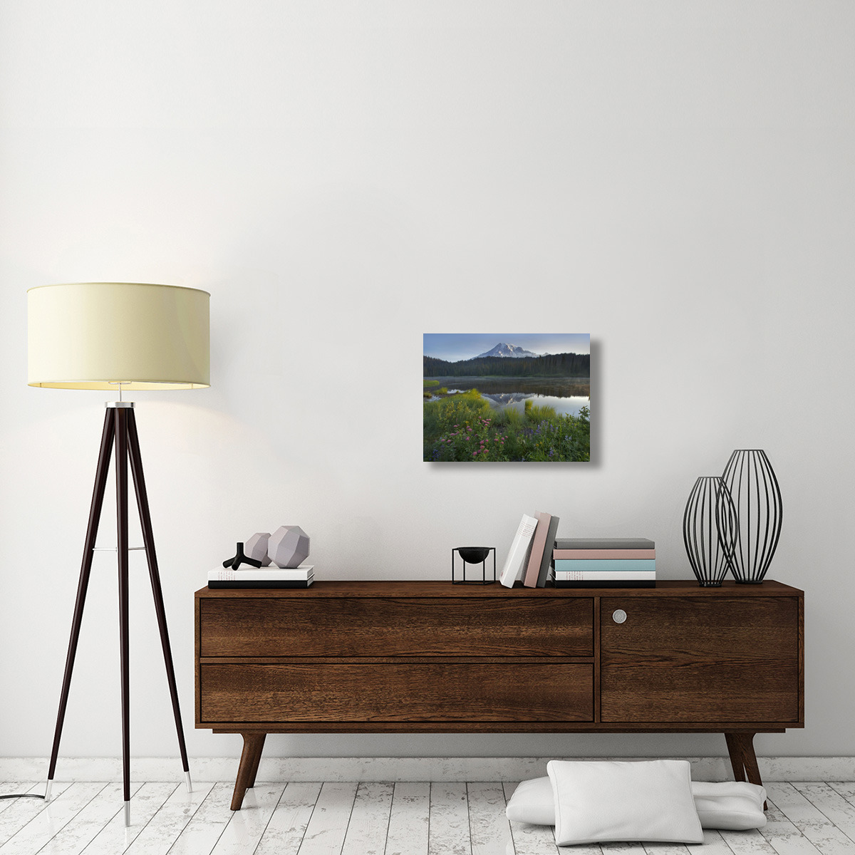Mount Rainier and Reflection Lake, Mount Rainier National Park, Washington-Canvas Art-24&quotx18"