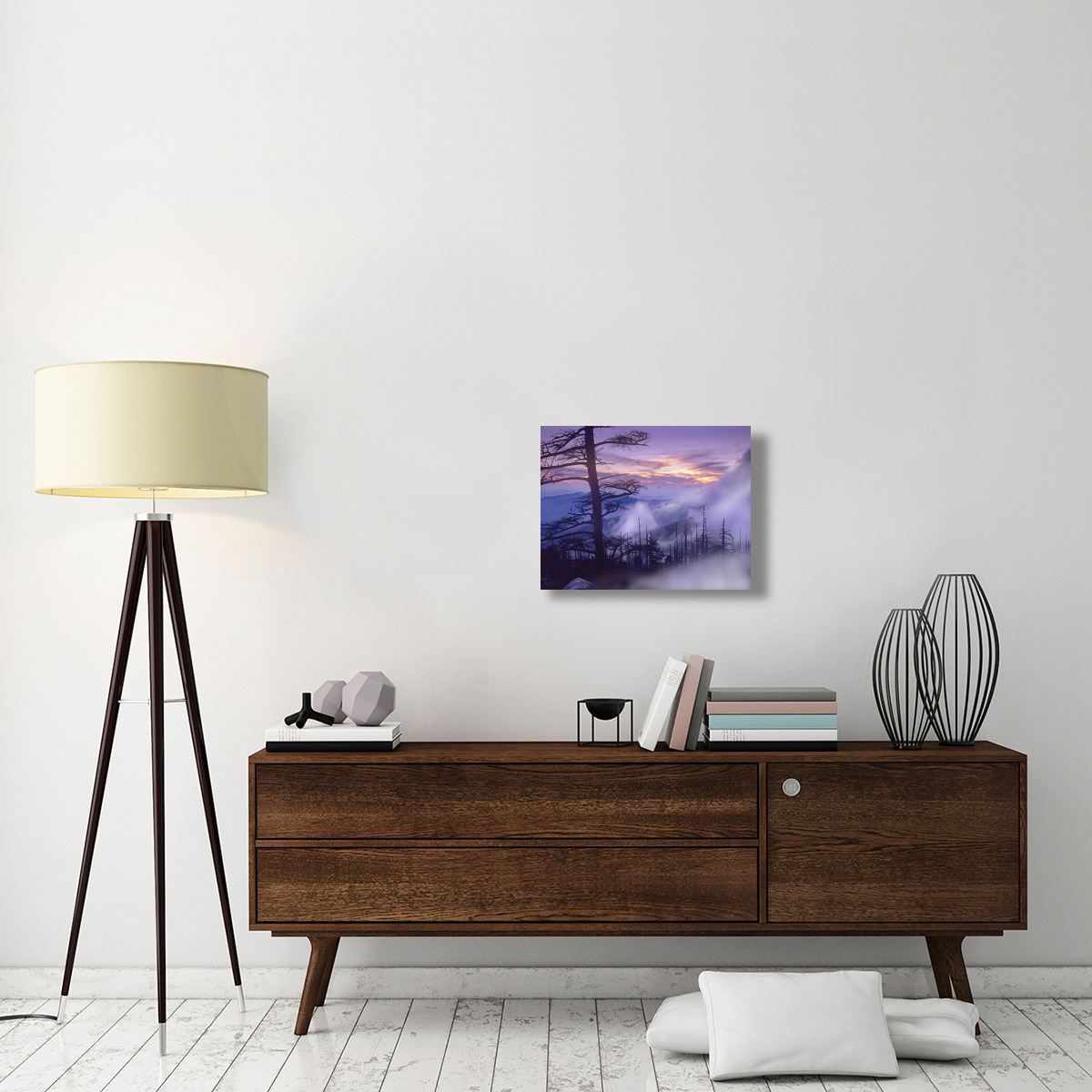 Rolling fog on Clingman&quots Dome, Great Smoky Mountains National Park, Tennessee-Canvas Art-24&quotx18"