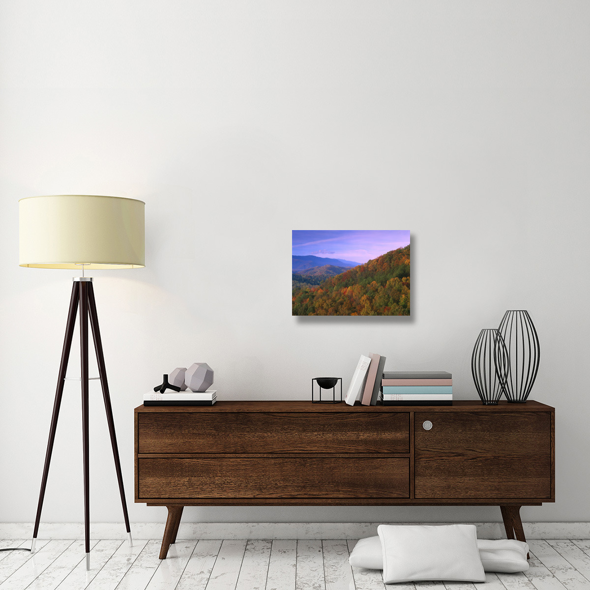 Appalachian Mountains ablaze with fall color, Great Smoky Mountains National Park, North Carolina-Canvas Art-24&quotx18"
