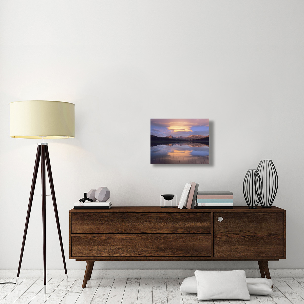 Lenticular clouds over Mount Dana, Mount Gibbs, and Mammoth Peak at Tuolumne Meadows, Yosemite National Park, California-Canvas Art-24&quotx18"