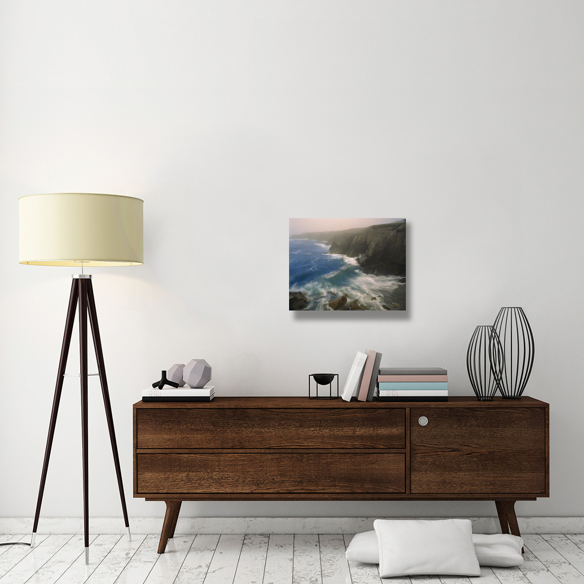 Coastline in fog, Cape Breton Island, Nova Scotia, Canada-Canvas Art-24&quotx20"