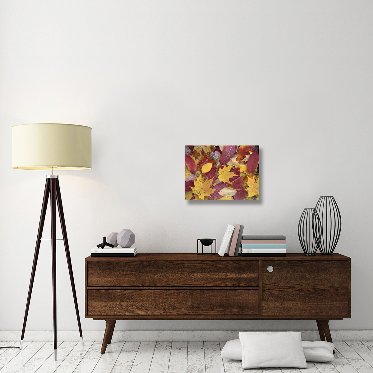 Fall-colored Maple, Sourwood and Cherry leaves, Great Smoky Mountains NP-Canvas Art-24&quotx18"