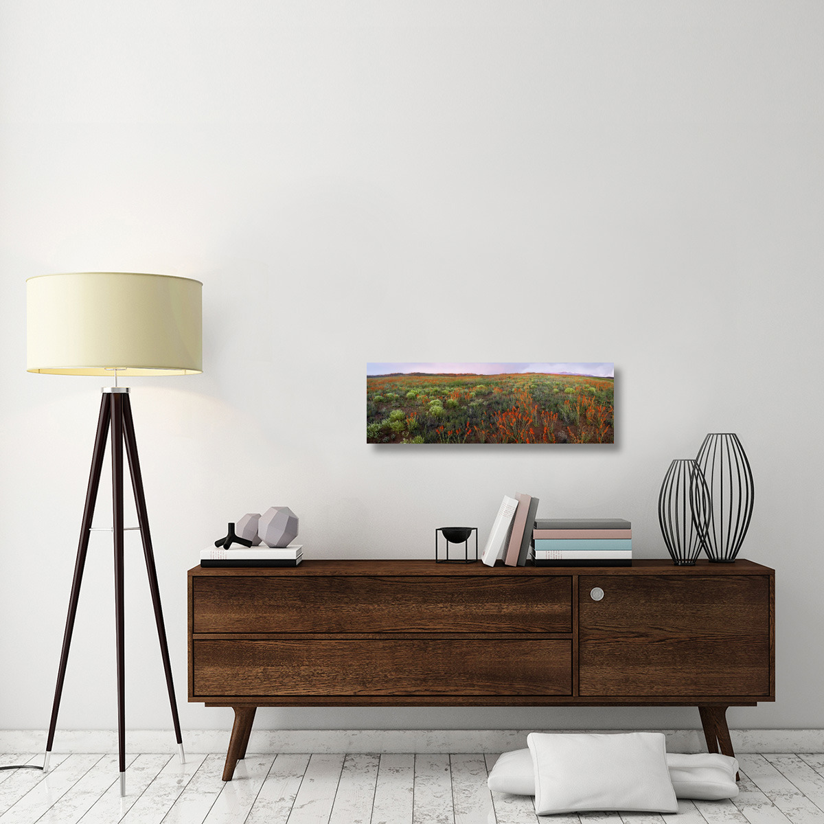 Panoramic view of Salt Valley, Arches National Park, Utah-Canvas Art-36&quotx12"