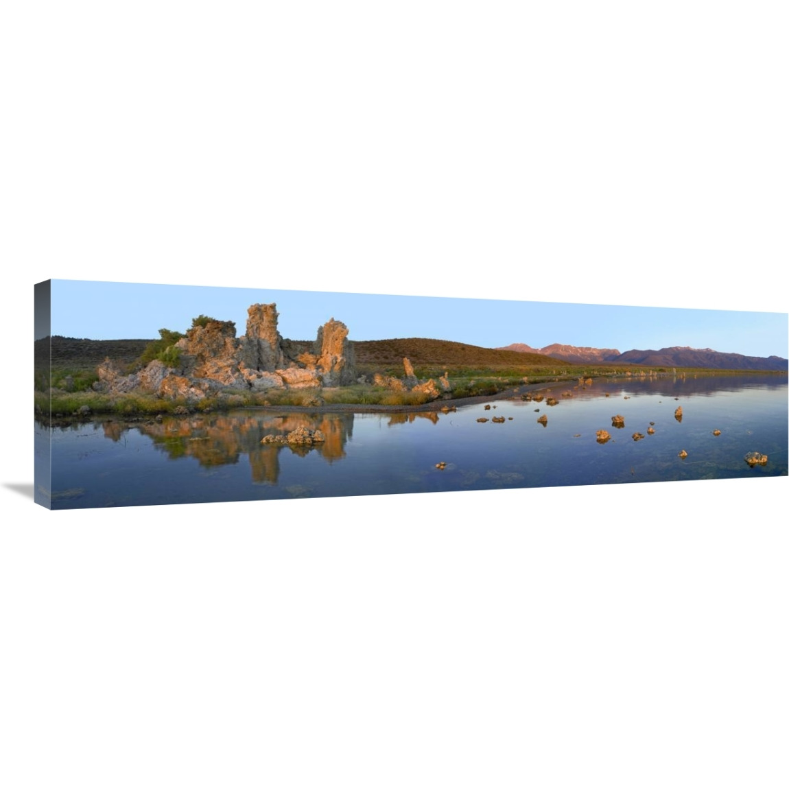 Panorama of tufa towers at Mono Lake, California-Canvas Art-40&quotx12"