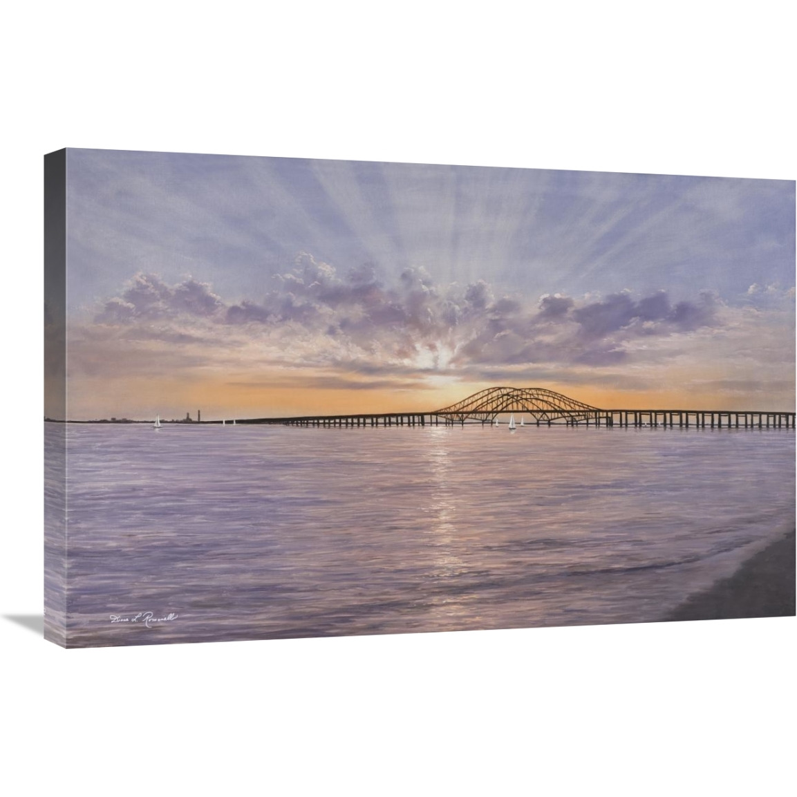Sun Rays Over Captree-Canvas Art-30&quotx20"