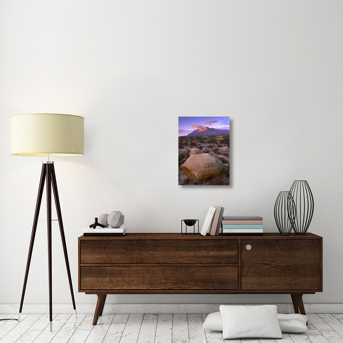 Boulder field and El Capitan, Guadalupe Mountains National Park, Texas-Canvas Art-18&quotx24"
