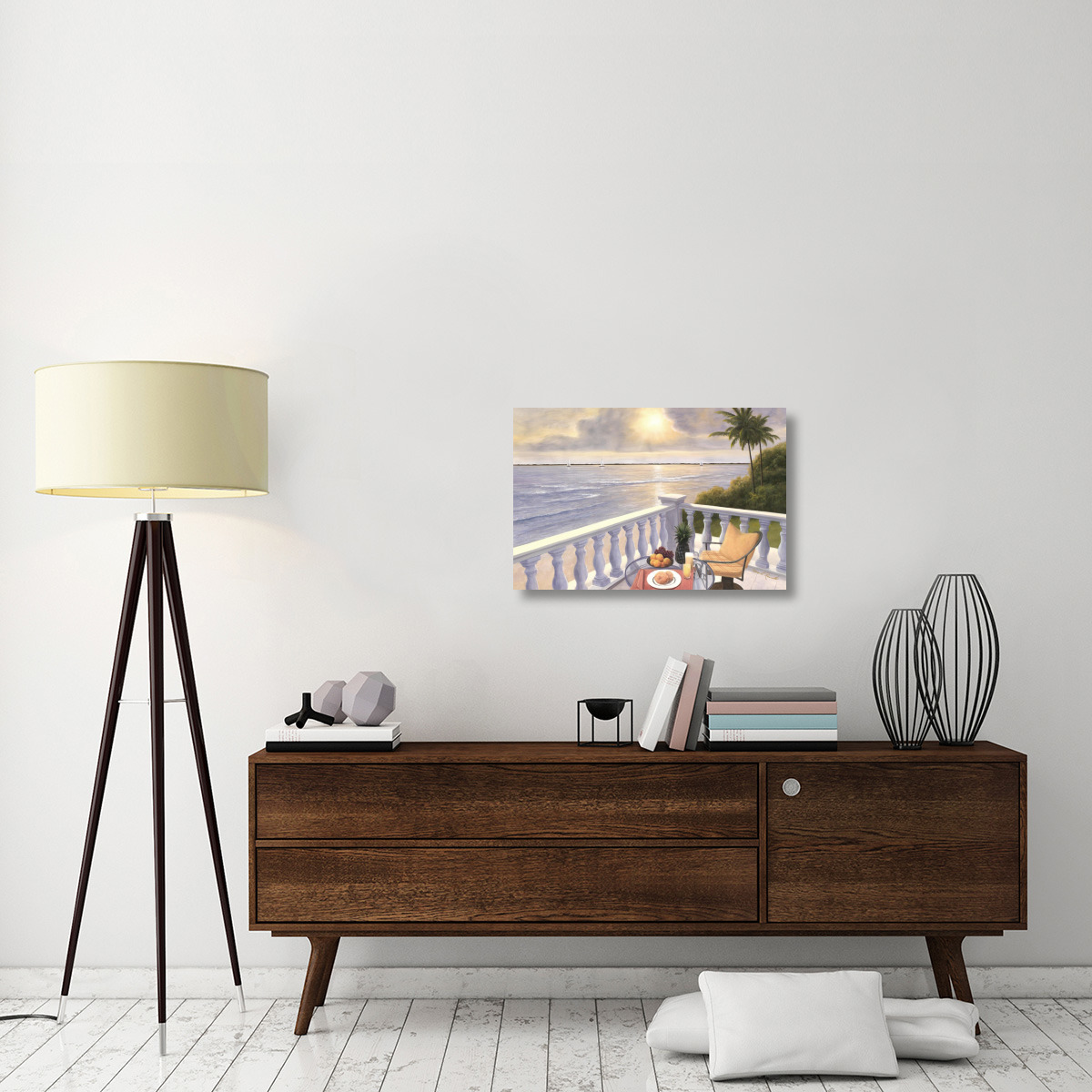 Breakfast on the Veranda-Canvas Art-30&quotx20"