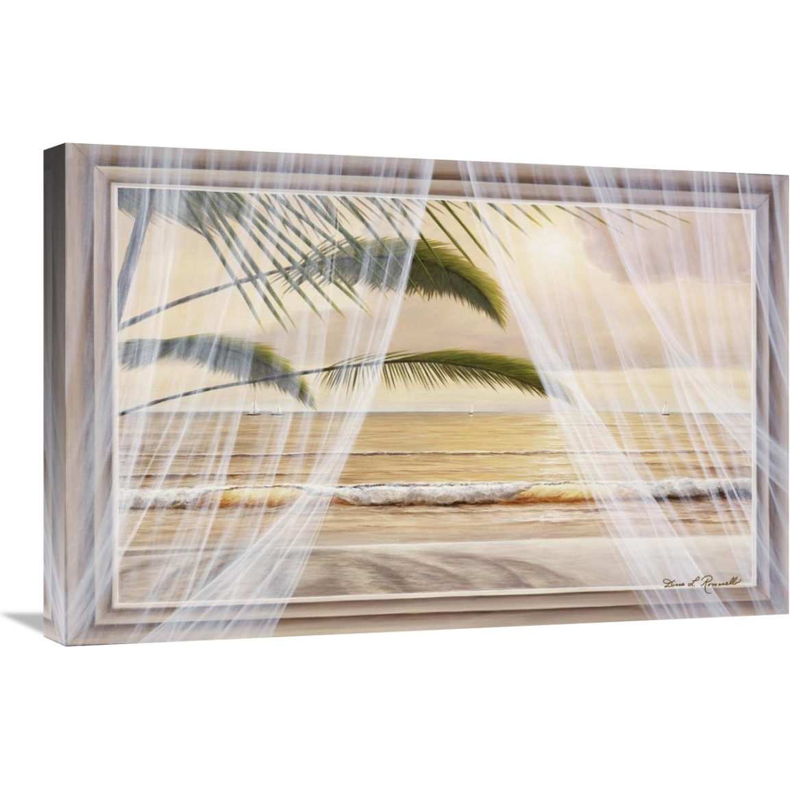 Surf & Palm View-Canvas Art-30&quotx20"