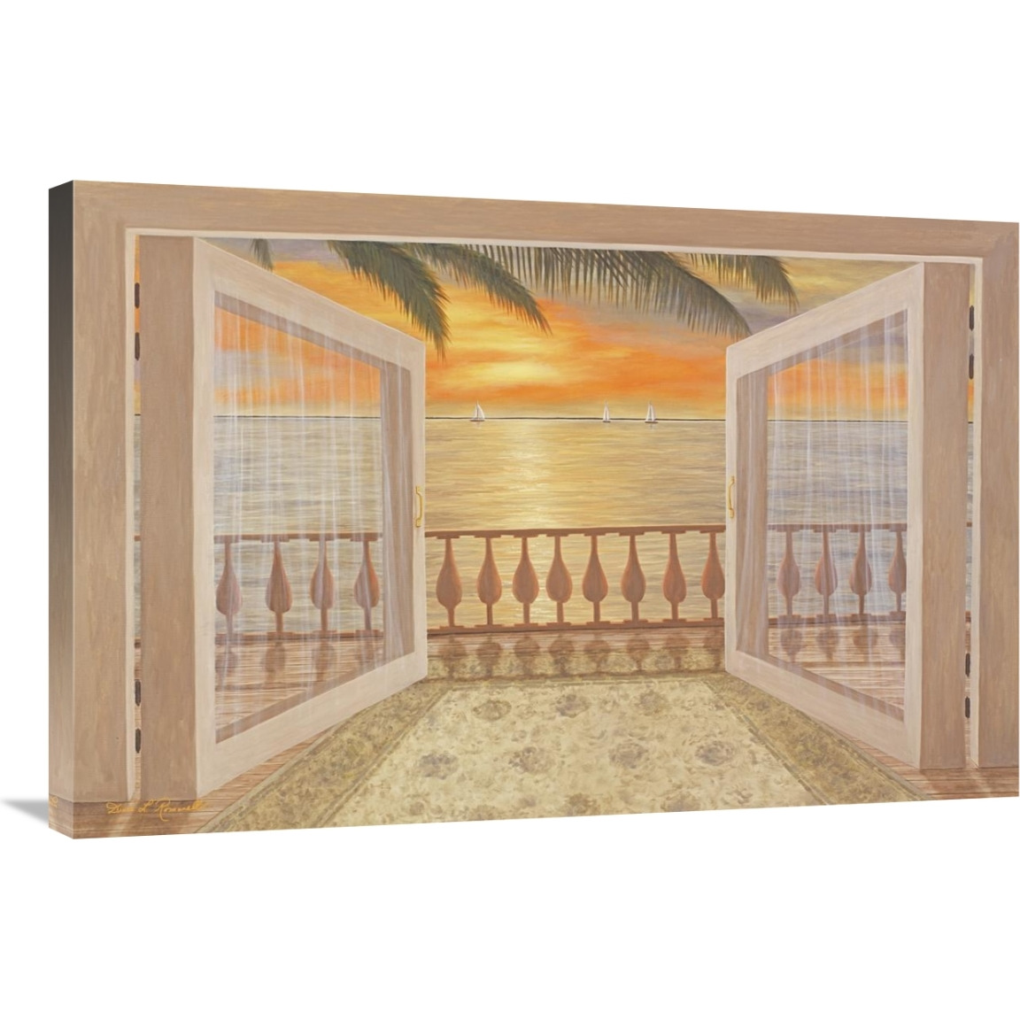 Perfect Sunset-Canvas Art-36&quotx24"
