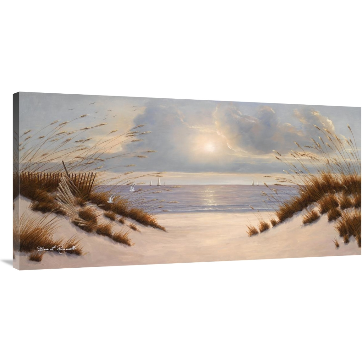 Coastal Dunes-Canvas Art-48&quotx24"