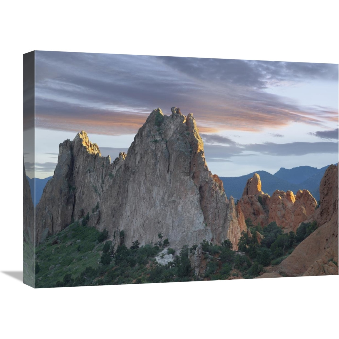 Gray Rock and South Gateway Rock, Garden of the Gods,  Colorado-Canvas Art-24&quotx18"