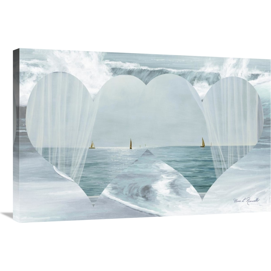 Two Hearts as One-Canvas Art-36&quotx24"