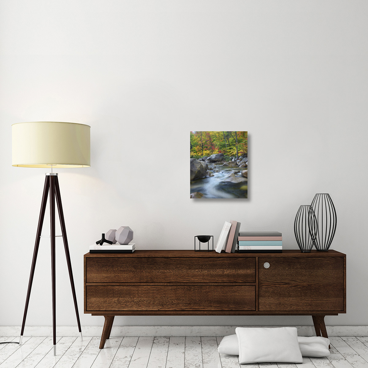 Swift River in fall, White Mountains National Forest, New Hampshire-Canvas Art-18.7&quotx22"