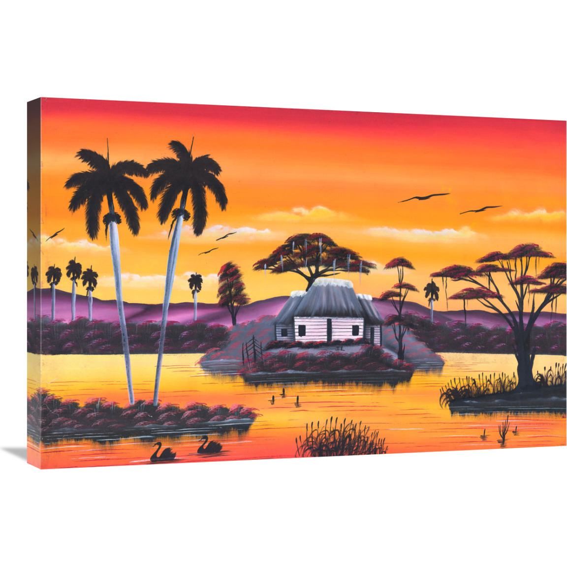 Jumby Village 3-Canvas Art-36&quotx24"