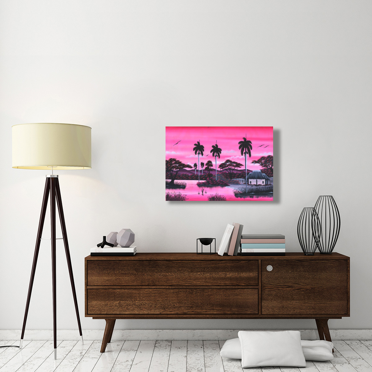 Jumby Village 4-Canvas Art-36&quotx24"