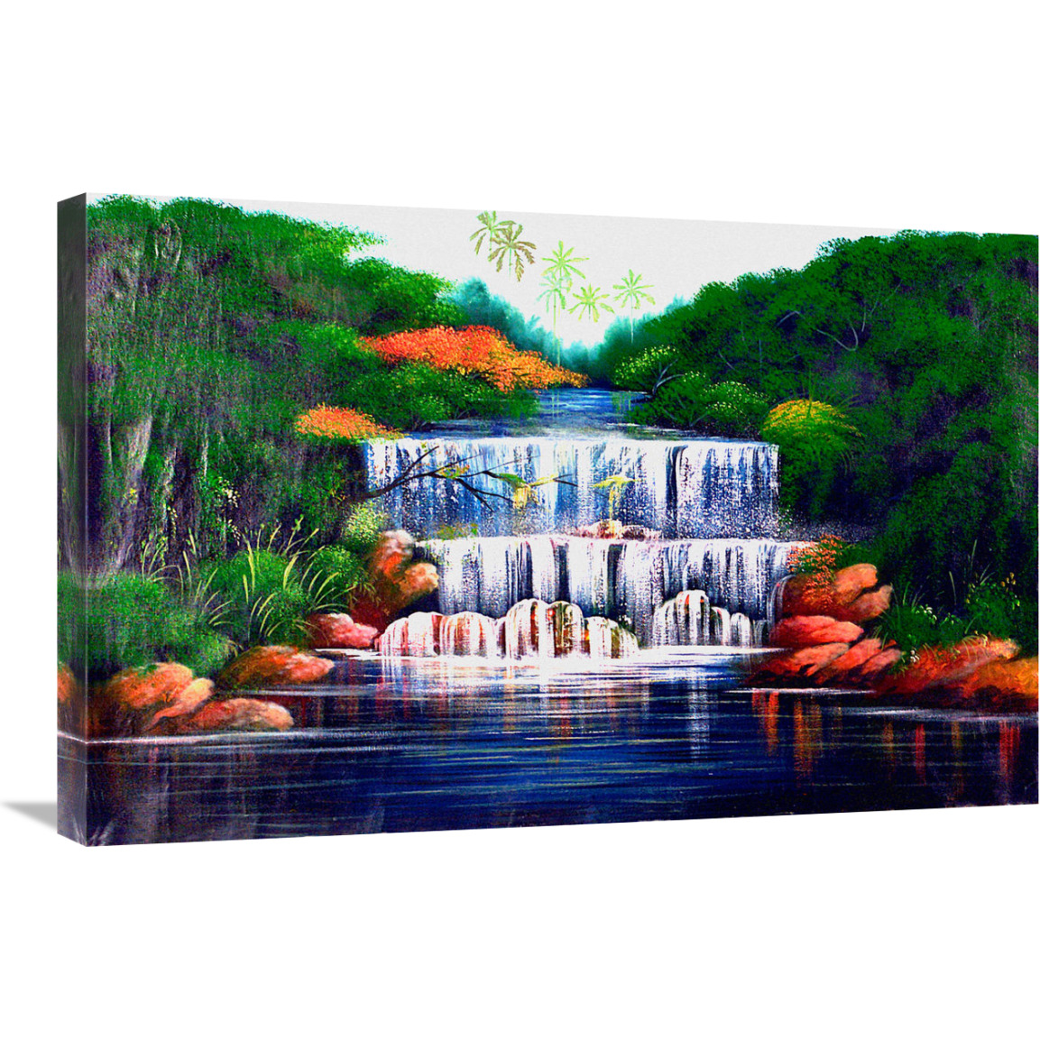 The Grand Waterfall Vivid-Canvas Art-30&quotx20"