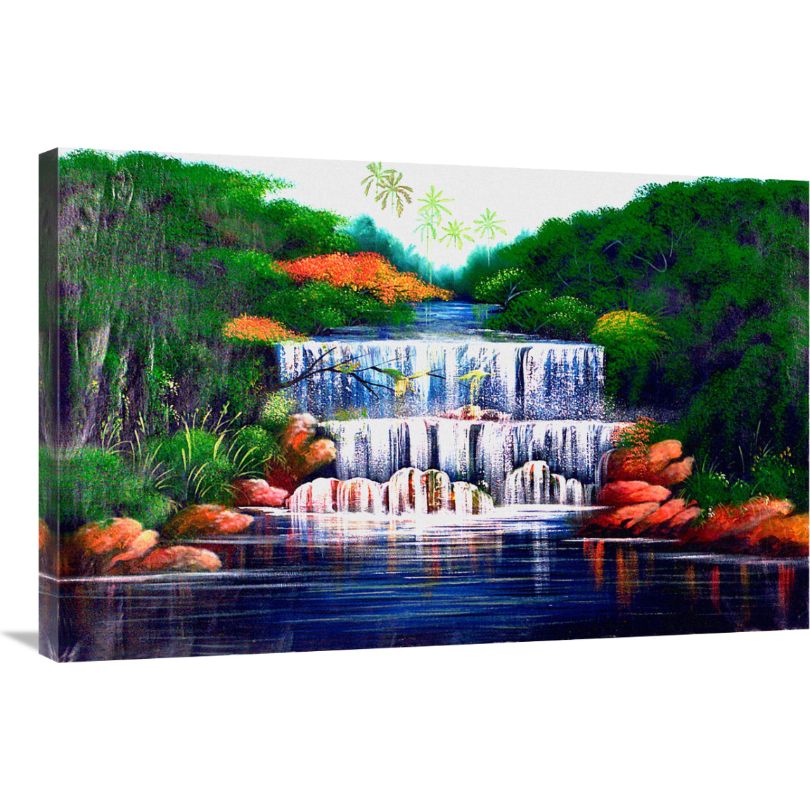 The Grand Waterfall Vivid-Canvas Art-36&quotx24"