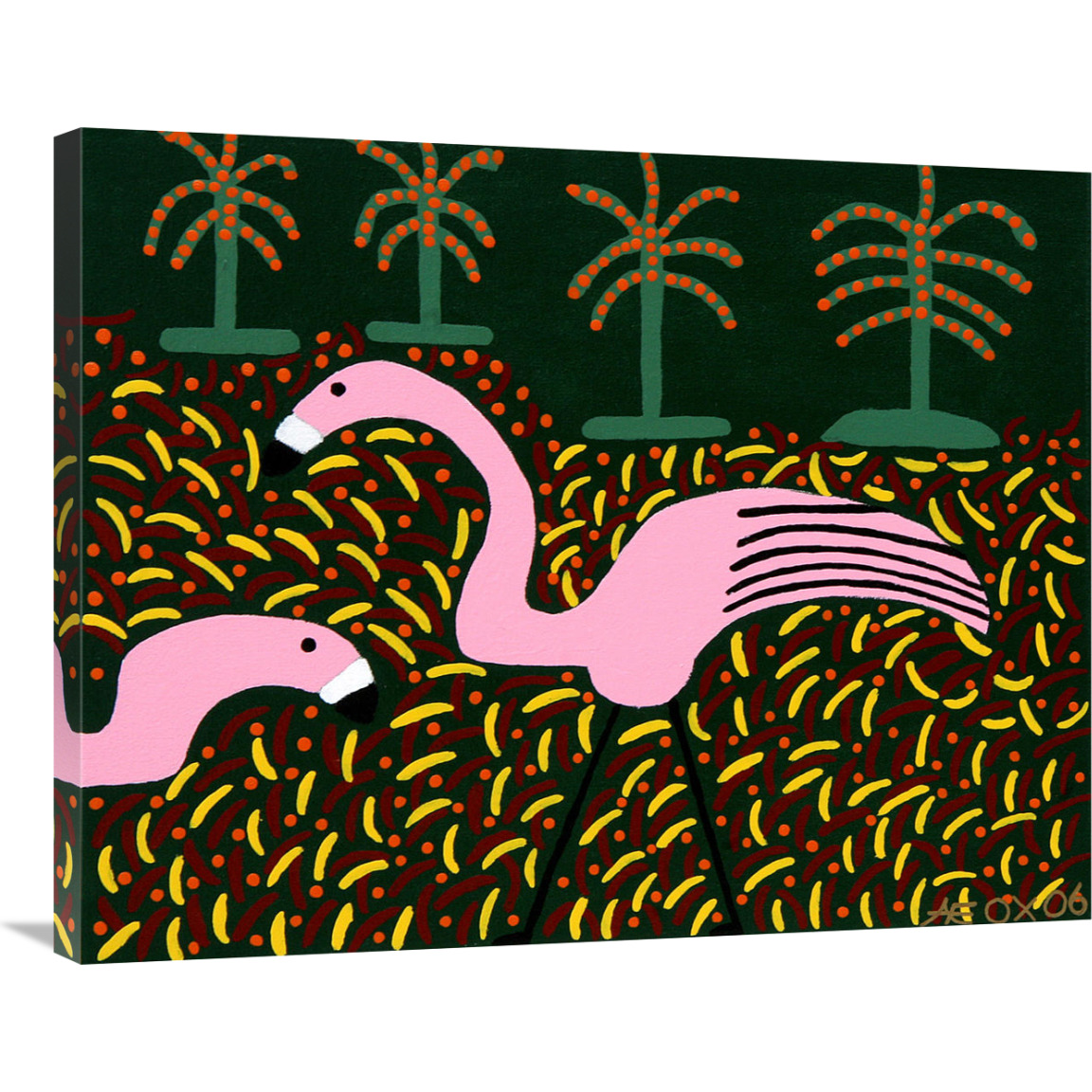 Flamingo Royale II-Canvas Art-35&quotx28"