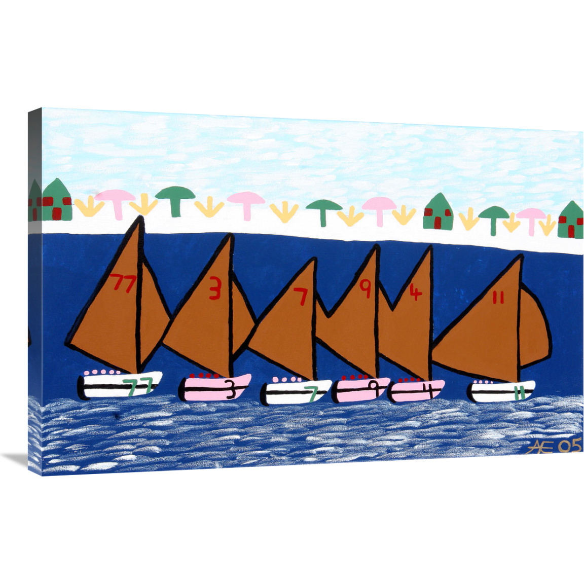 Montaque Beach Races-Canvas Art-36&quotx24"
