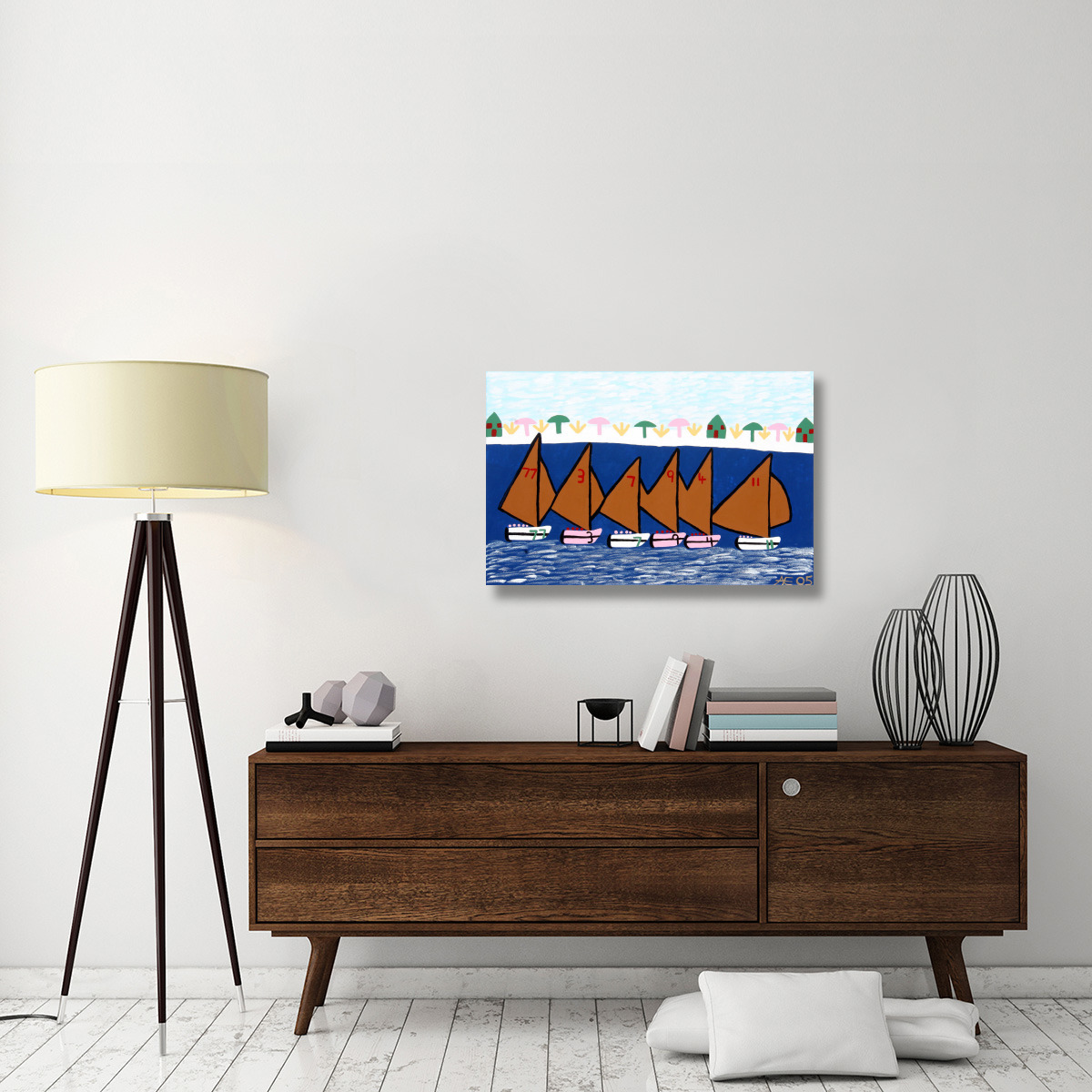 Montaque Beach Races-Canvas Art-36&quotx24"