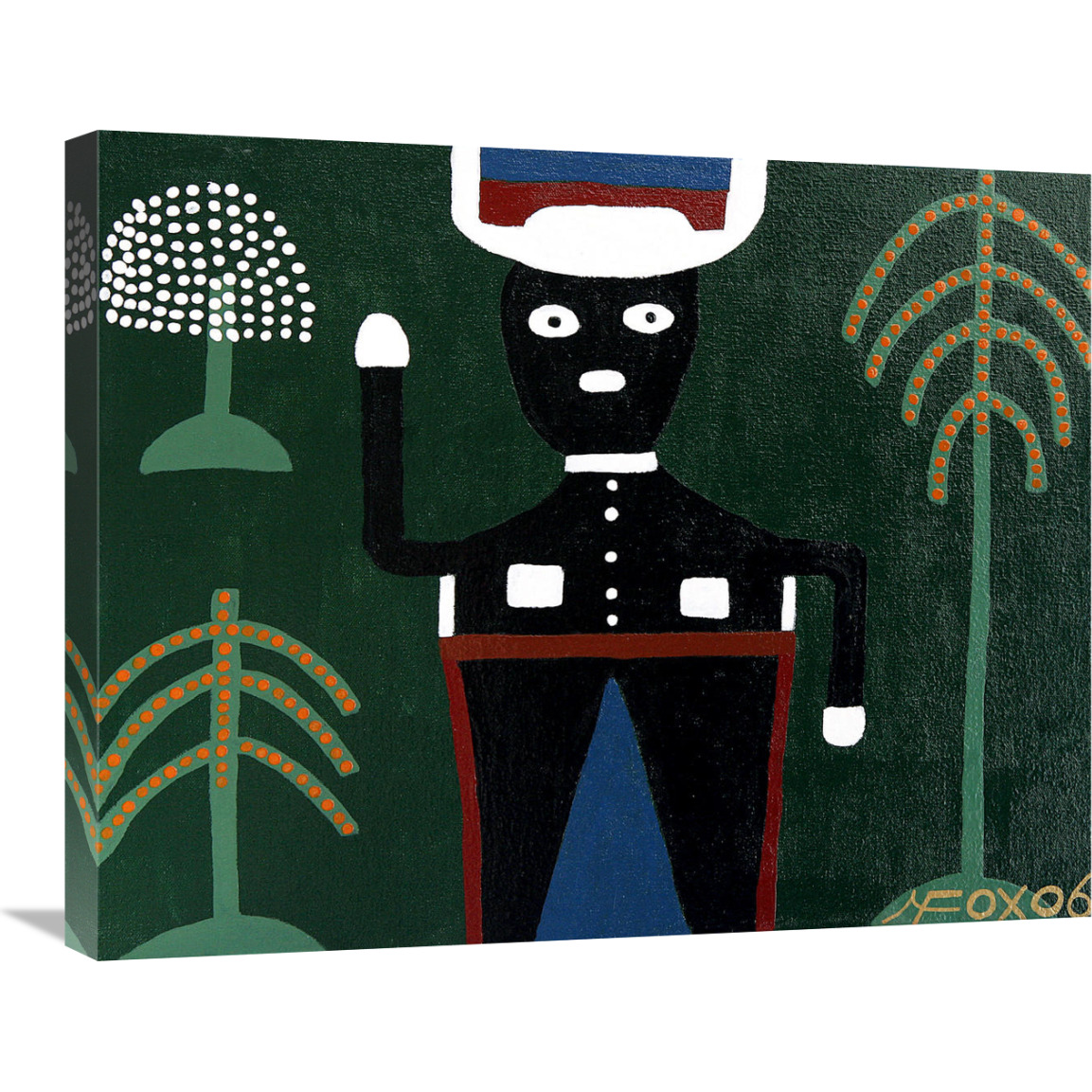 Police Man-Canvas Art-28&quotx22"
