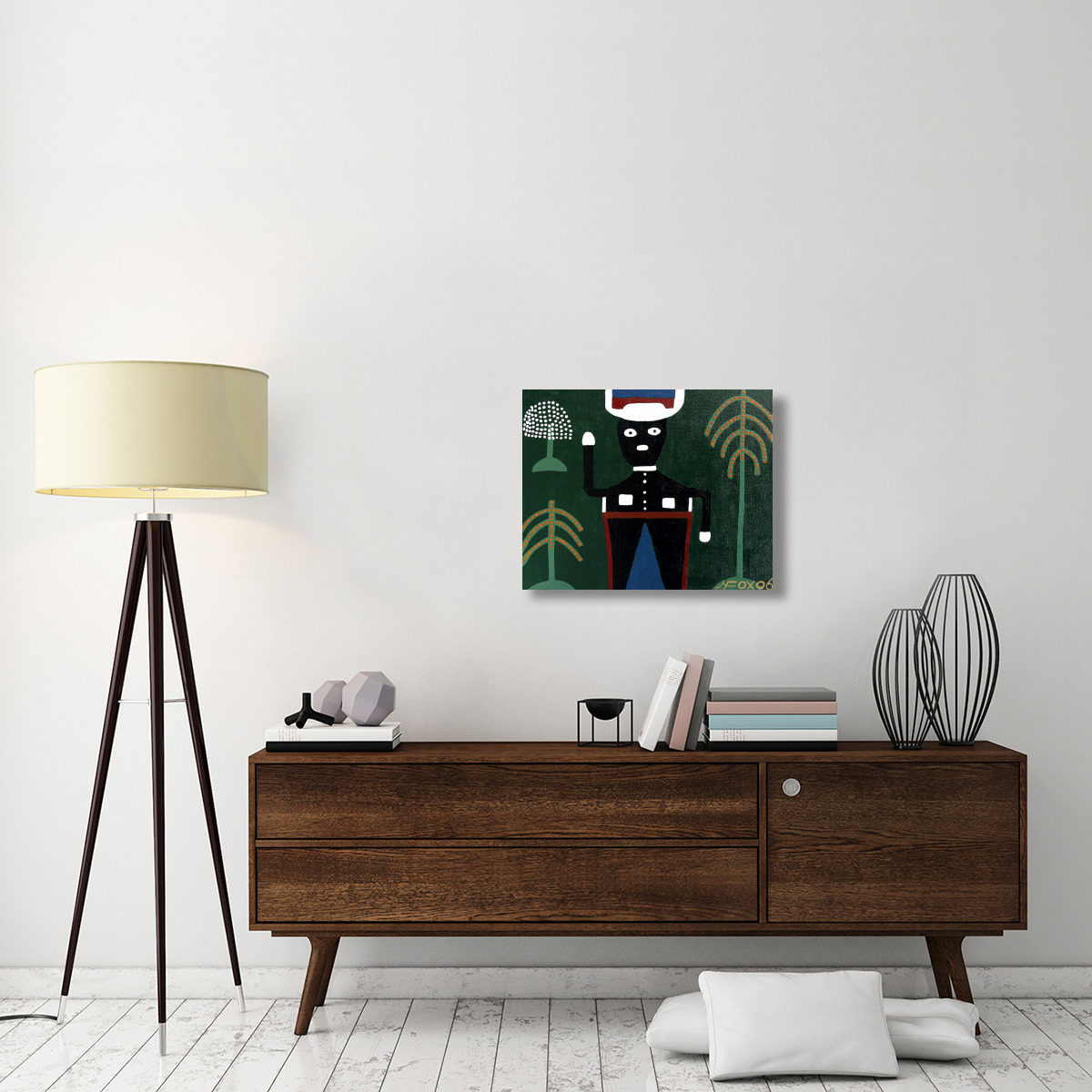 Police Man-Canvas Art-28&quotx22"