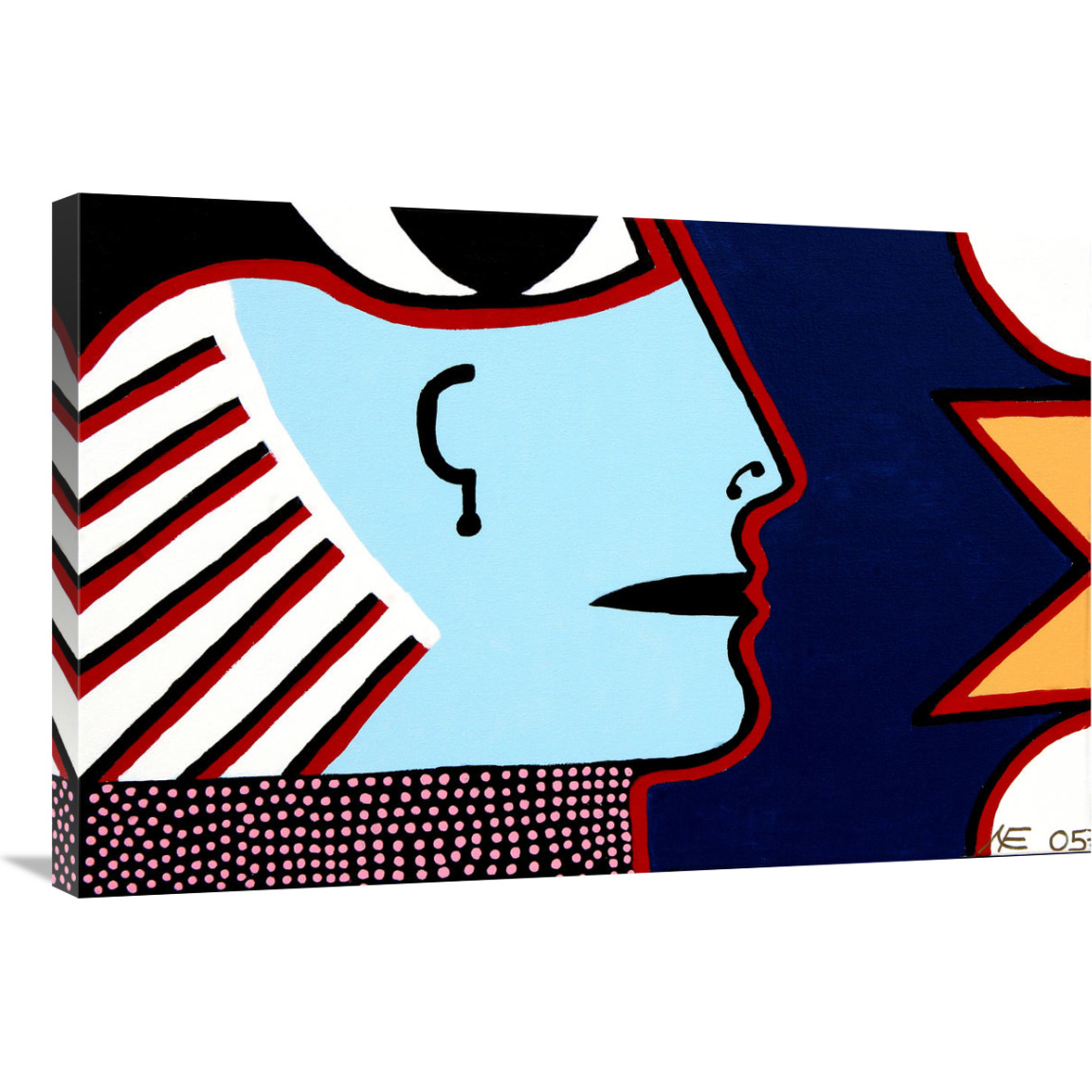 The Rise of Pharaoh - Blue-Canvas Art-36&quotx24"