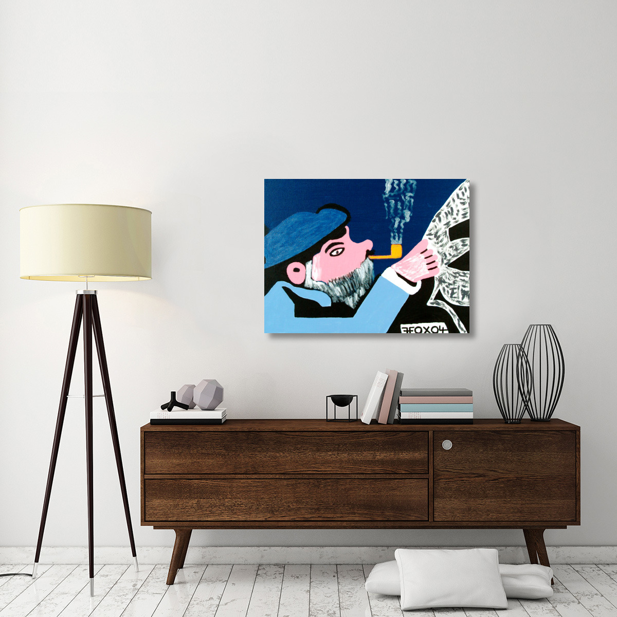 The Pid Pipper-Canvas Art-40&quotx30"