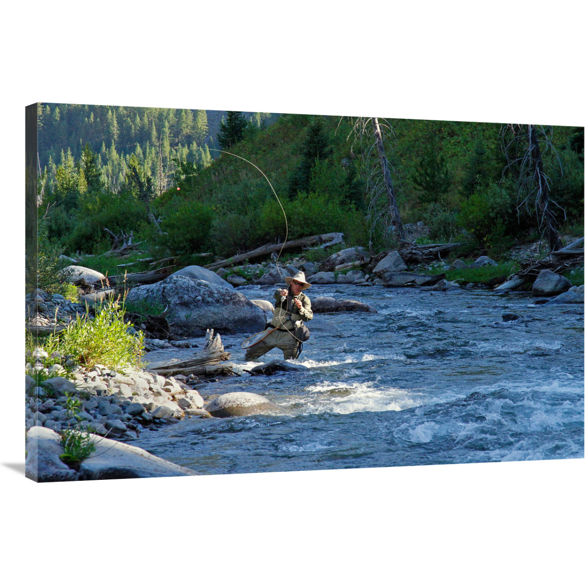 Beaver Creek Casting-Canvas Art-40&quotx26.8"