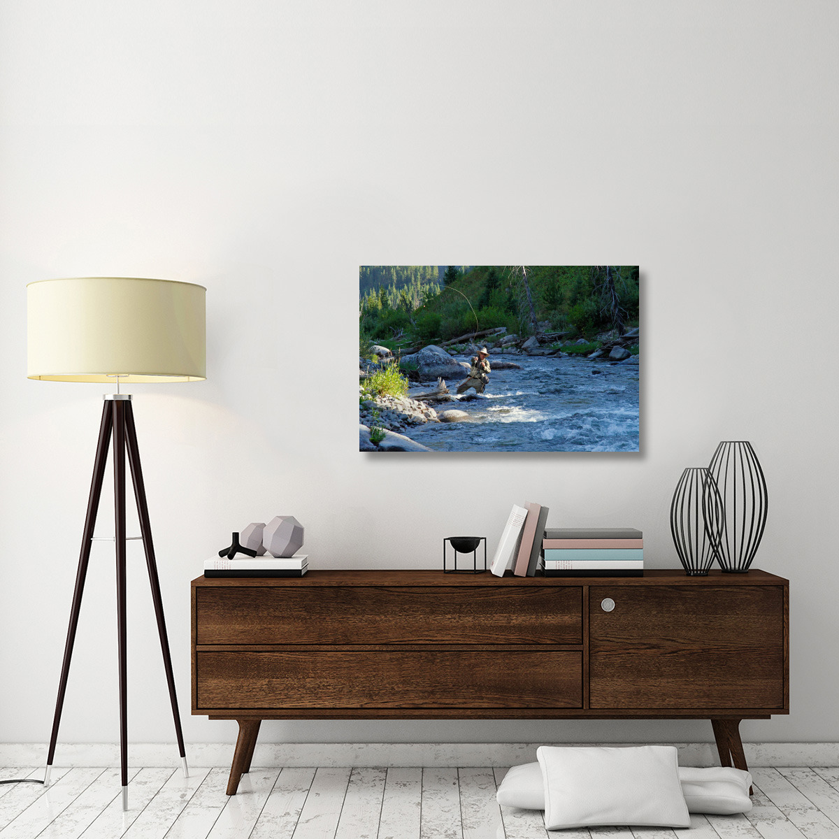 Beaver Creek Casting-Canvas Art-40&quotx26.8"