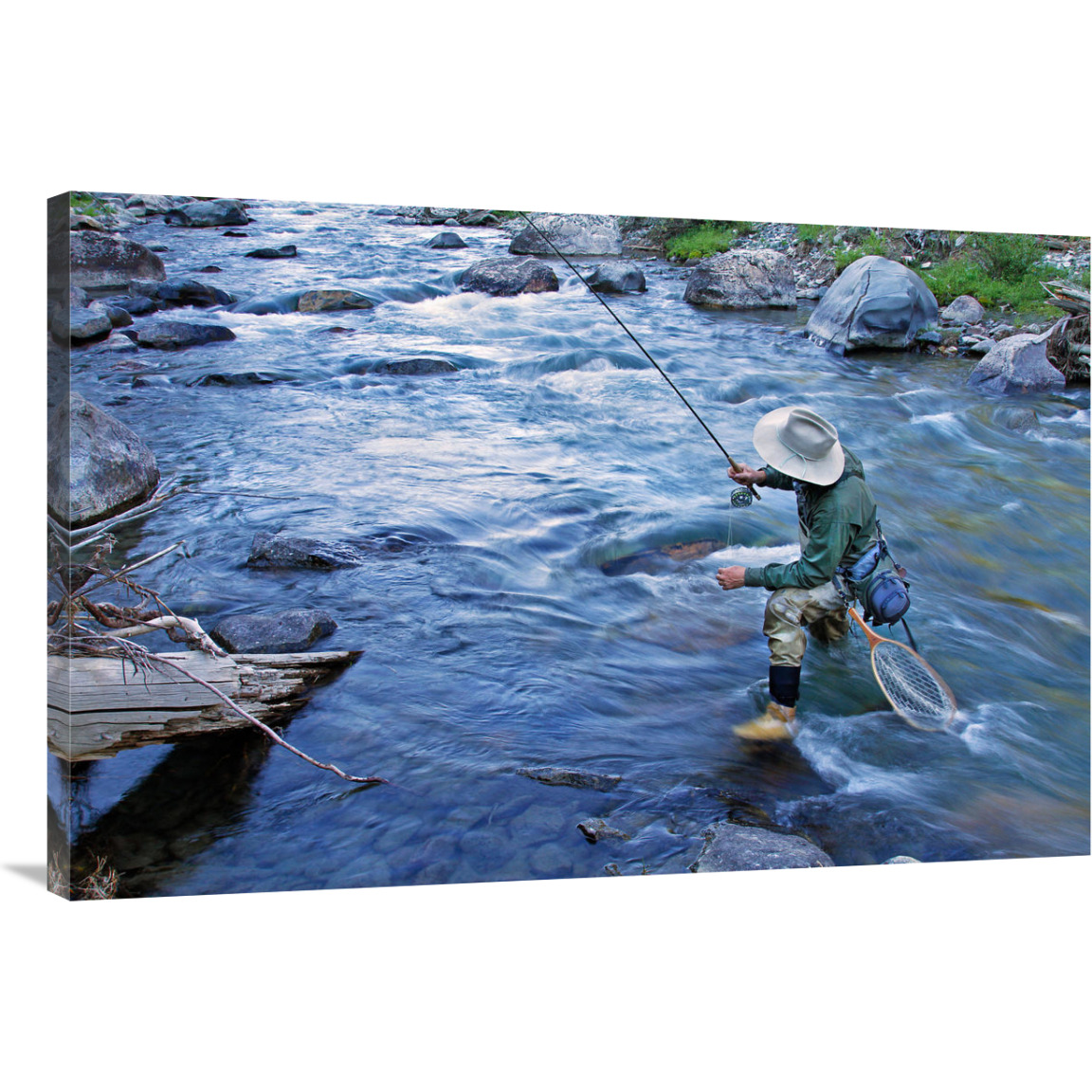 Beaver Creek Wading-Canvas Art-40&quotx26.8"