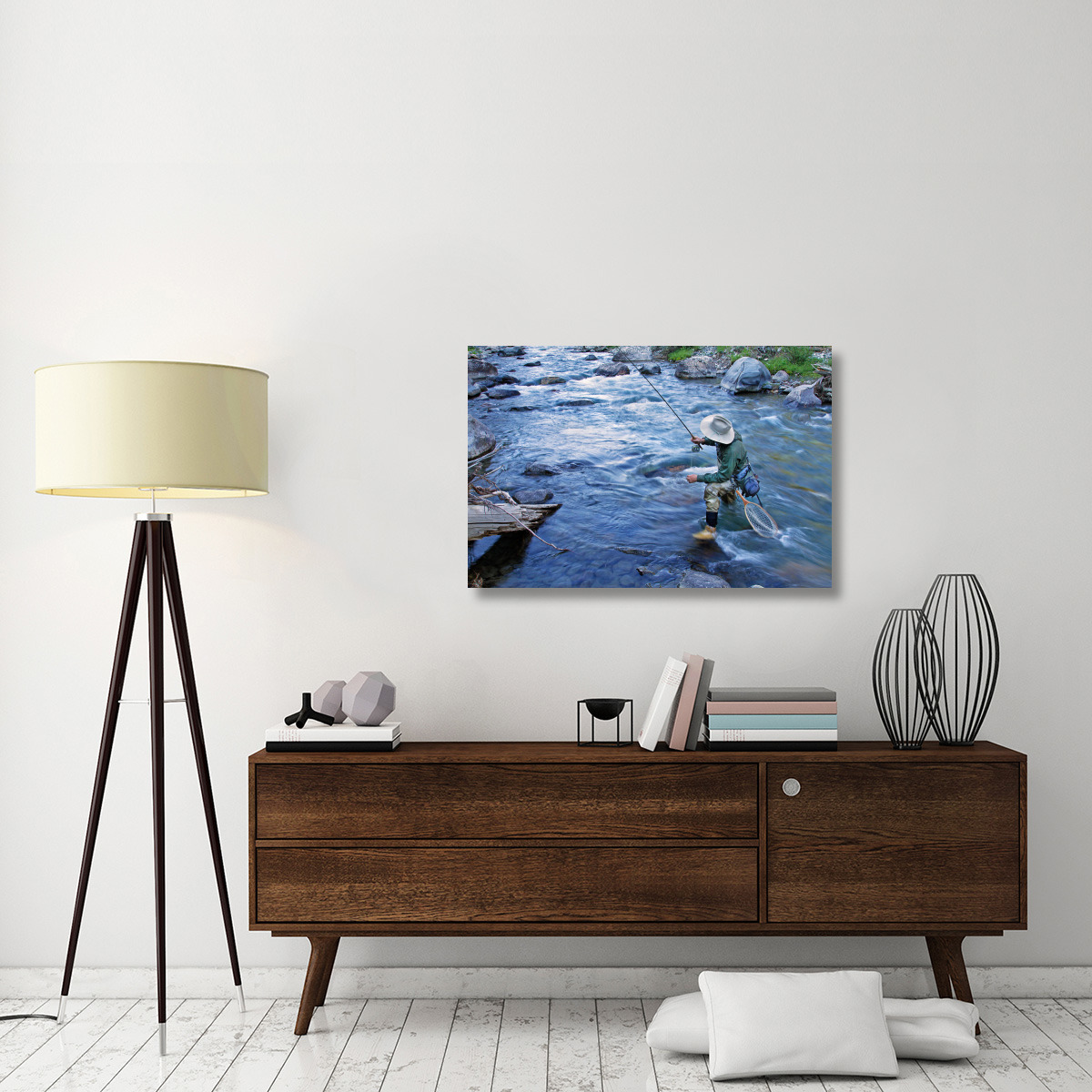 Beaver Creek Wading-Canvas Art-40&quotx26.8"
