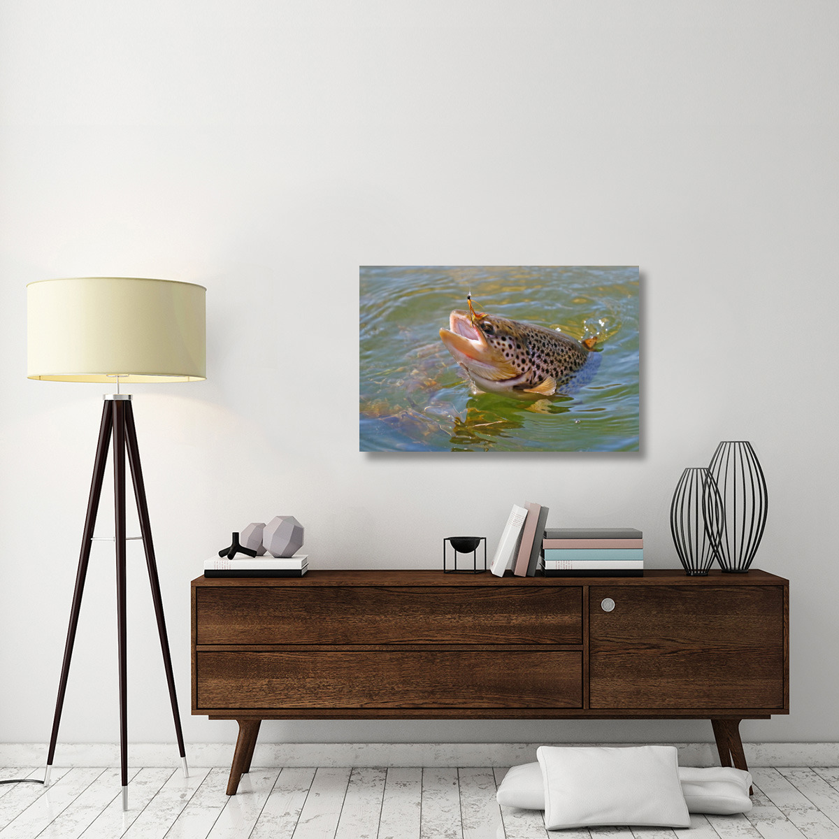 Brown Trout-Canvas Art-40&quotx26.8"