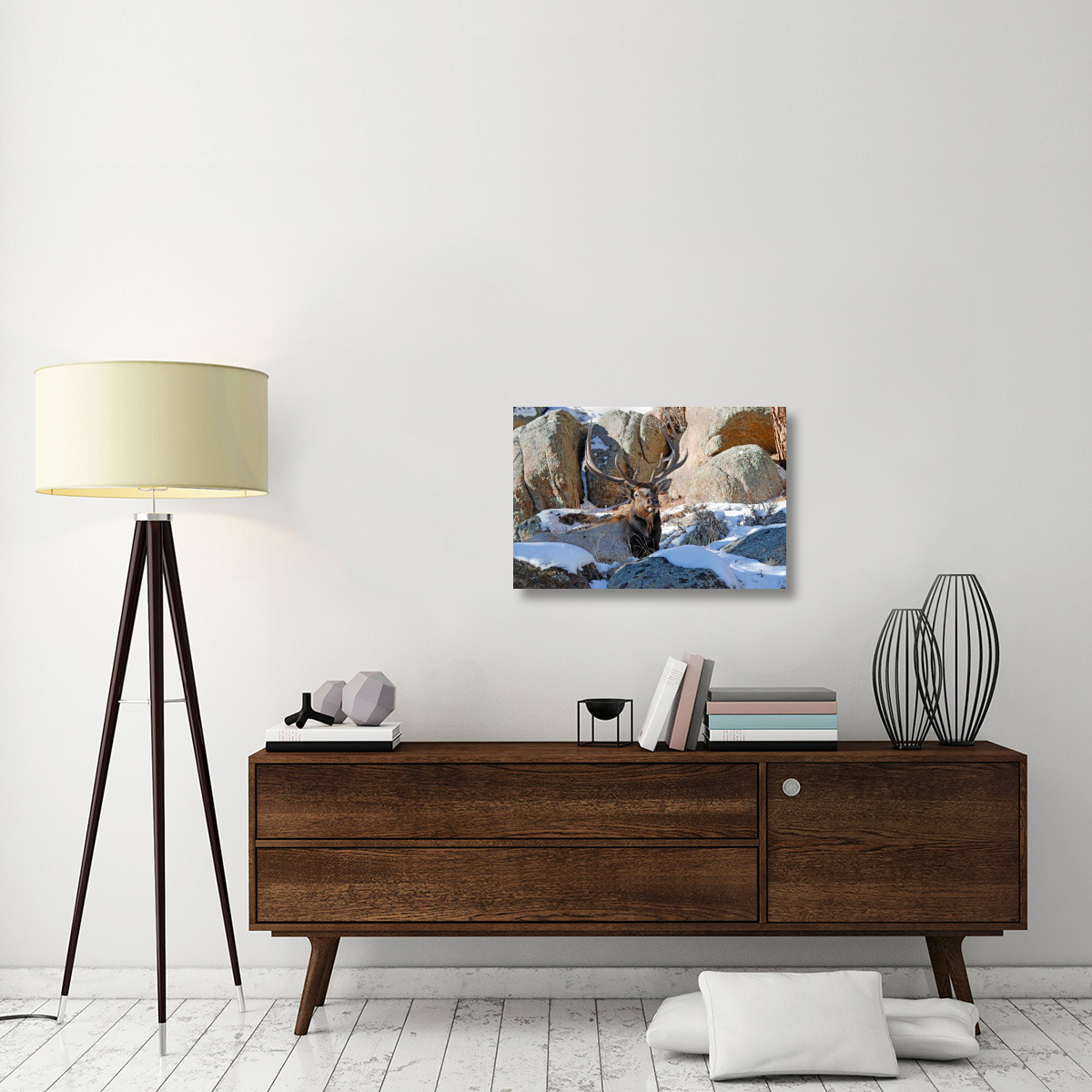 Waiting out the Snow-Canvas Art-30&quotx20.1"