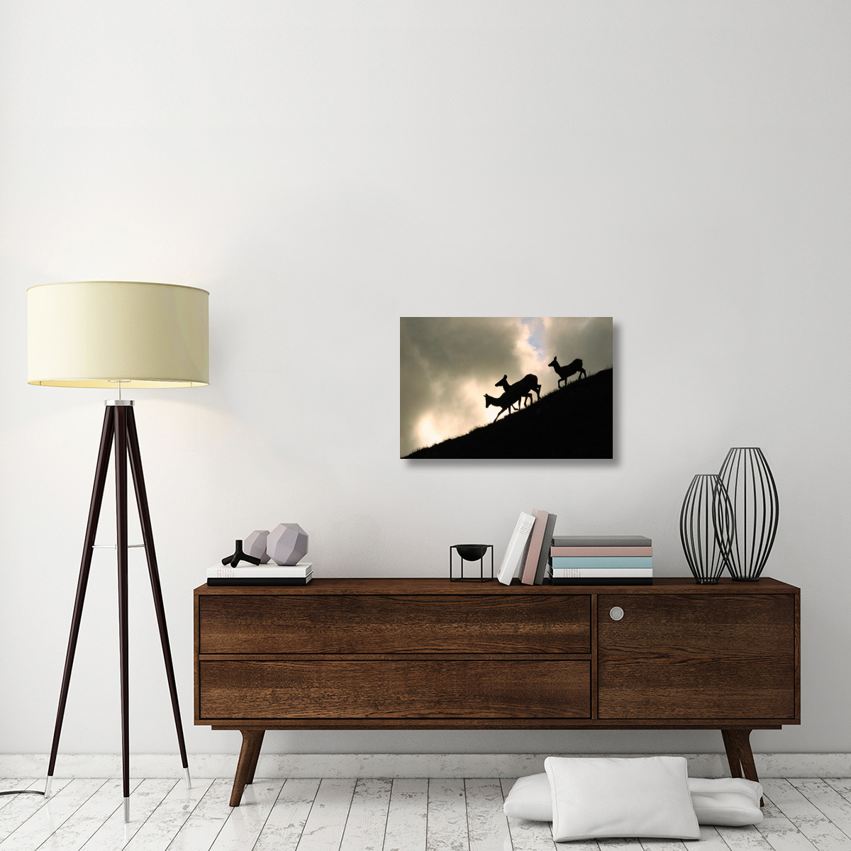 Night Ridgeline-Canvas Art-30&quotx20.1"