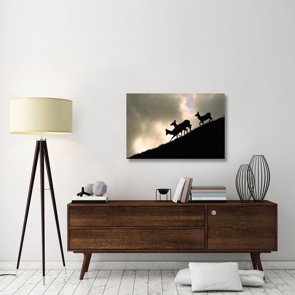 Night Ridgeline-Canvas Art-40&quotx26.8"