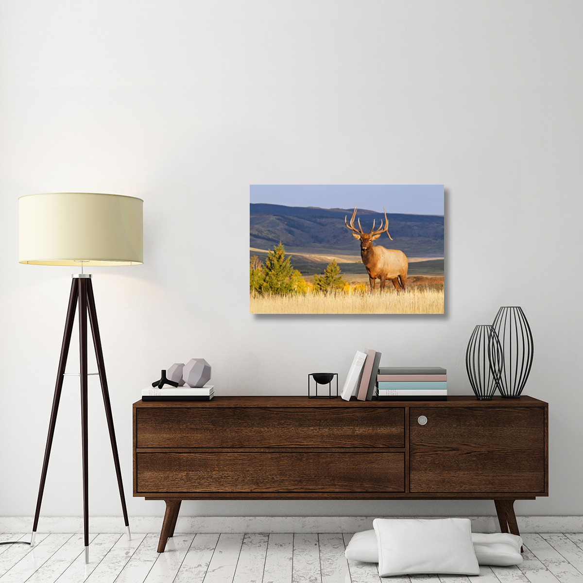 Bull on the Ridgeline-Canvas Art-40&quotx26.8"