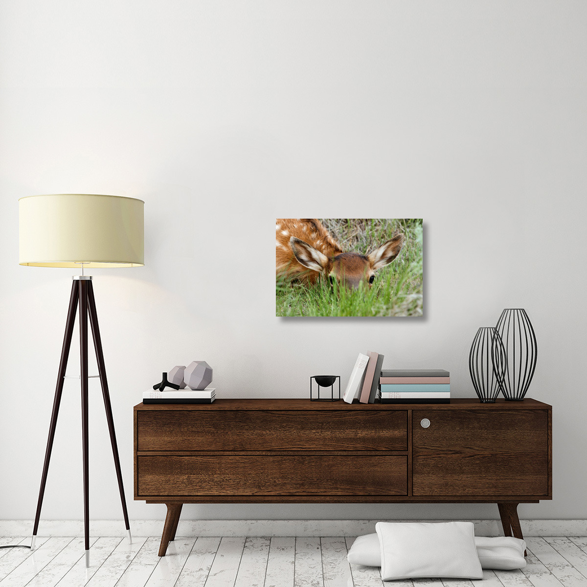 Hiding in the Grass-Canvas Art-30&quotx20.1"
