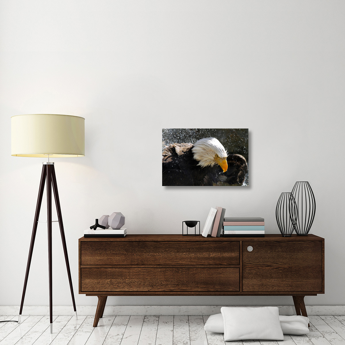 Bald Eagle Fisherman-Canvas Art-30&quotx20.1"