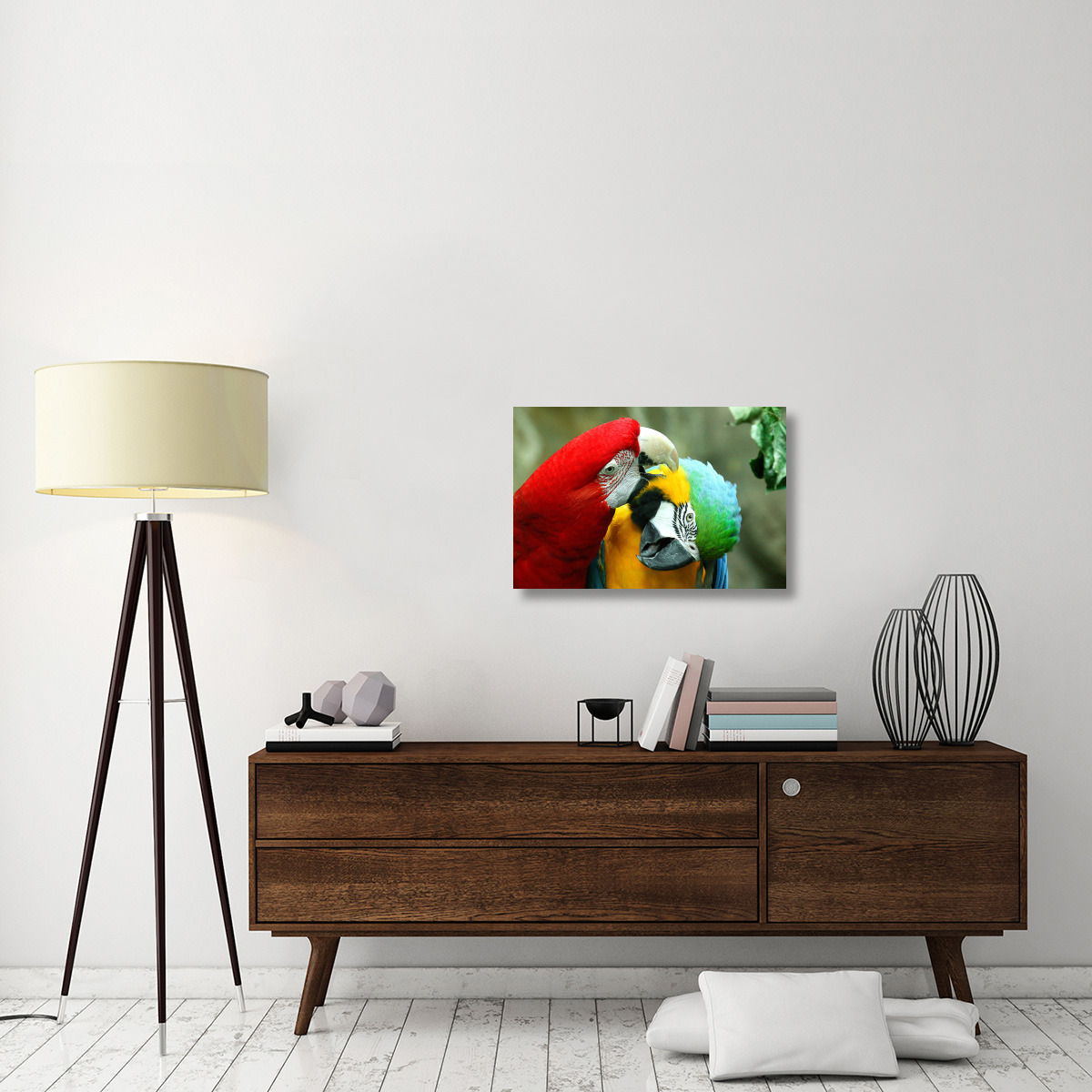 Loving Macaws-Canvas Art-30&quotx20.1"