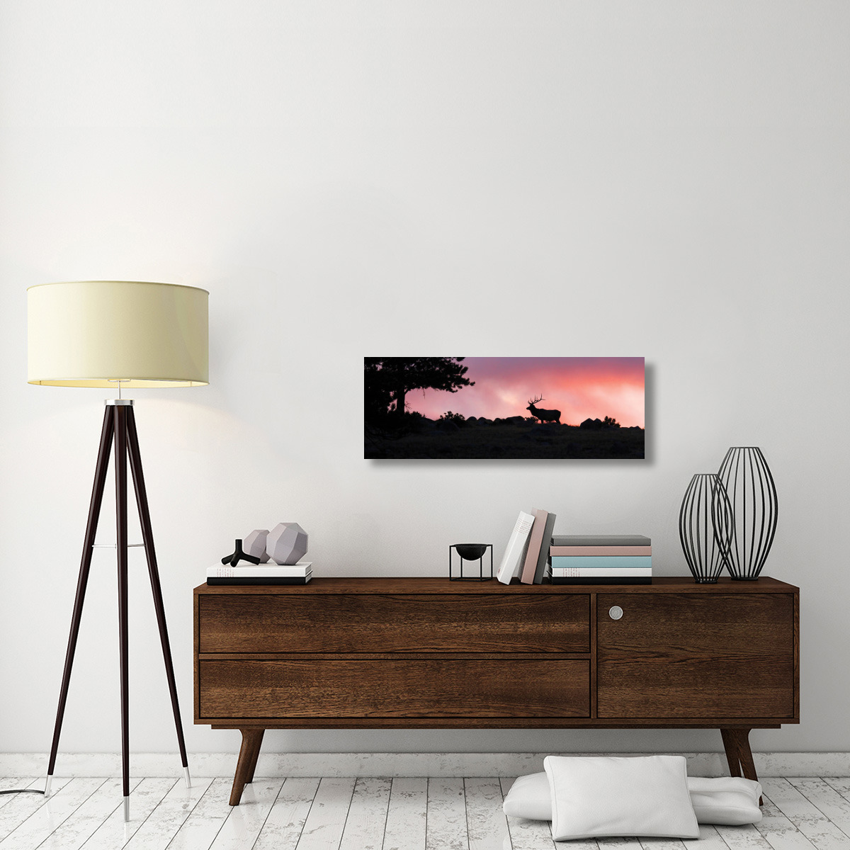 Red Sky at Night-Canvas Art-40&quotx14.4"