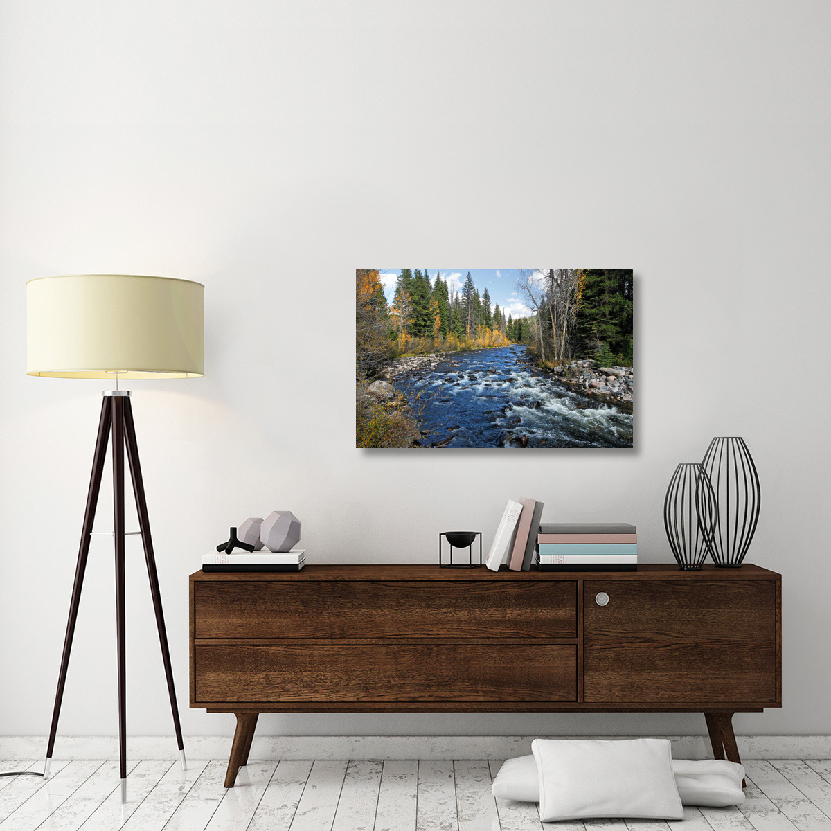The Elk River-Canvas Art-40&quotx26"